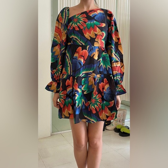 FARM Rio Dresses & Skirts - NWT Chevron Forest Black Mini Dress